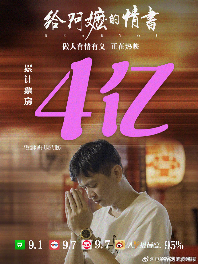 【#卢昱晓道歉#】5月17日，演员在配图中发电影《给阿嬷的情书》屏摄LIVE图，