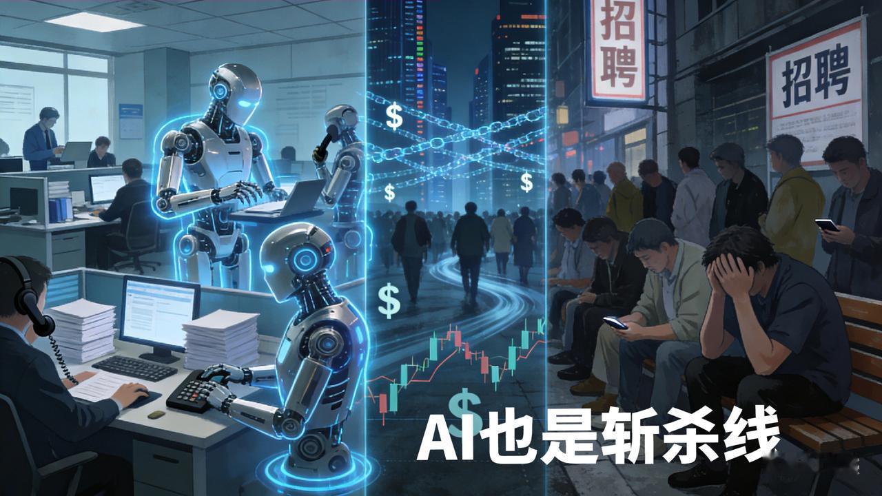 AI可能是美国人的另一个更加冷酷的斩杀线。如果现在的斩杀线跟储蓄，消费，生活有关