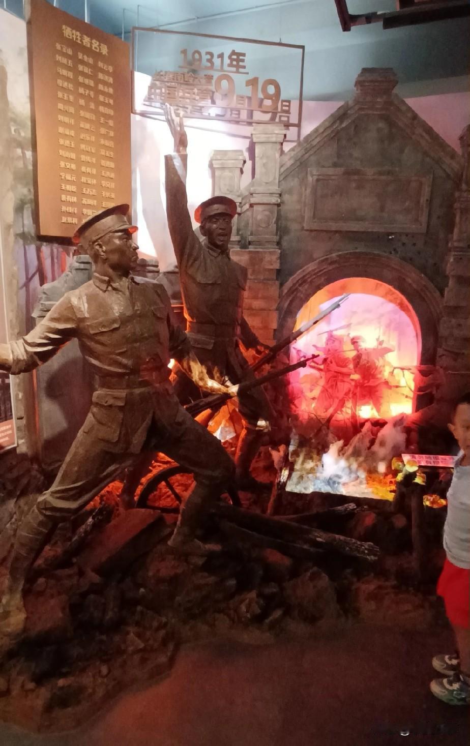 长春历史博物馆有详细的介：9·18事变当晚，南北两个大营的战士与突袭的日寇，进行