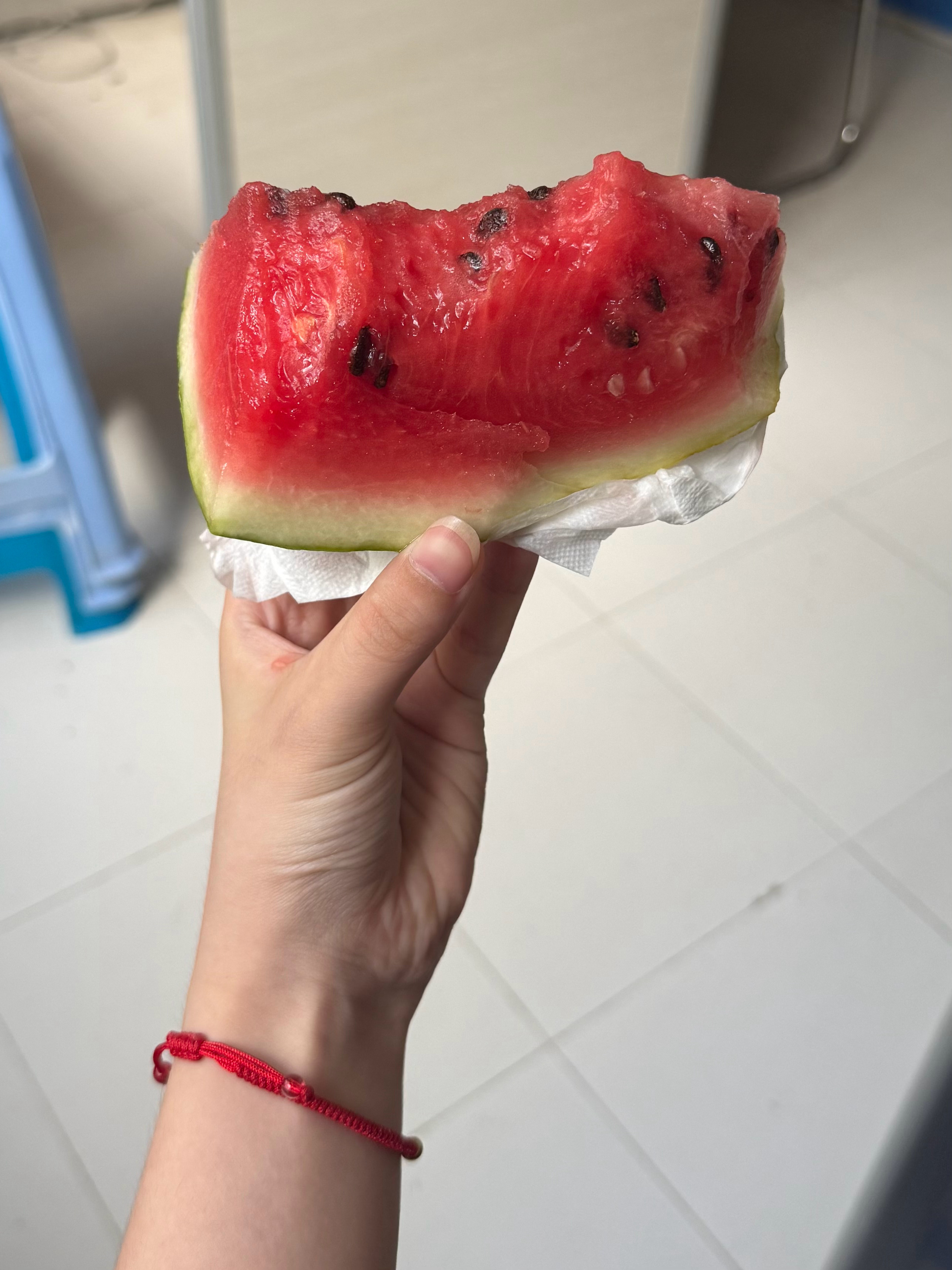 我们学校种的西瓜熟了 