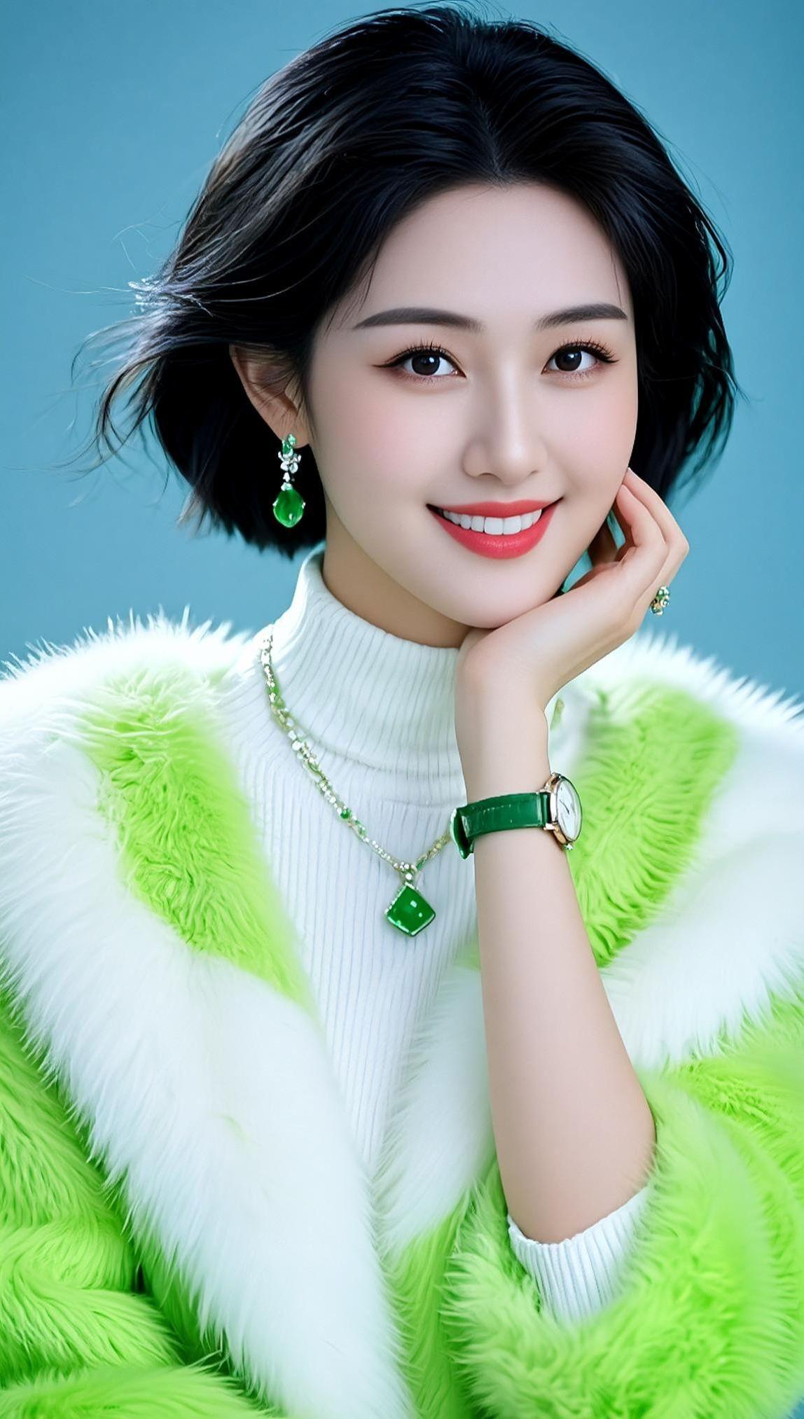 AI绿调时尚照 抖音ai创作