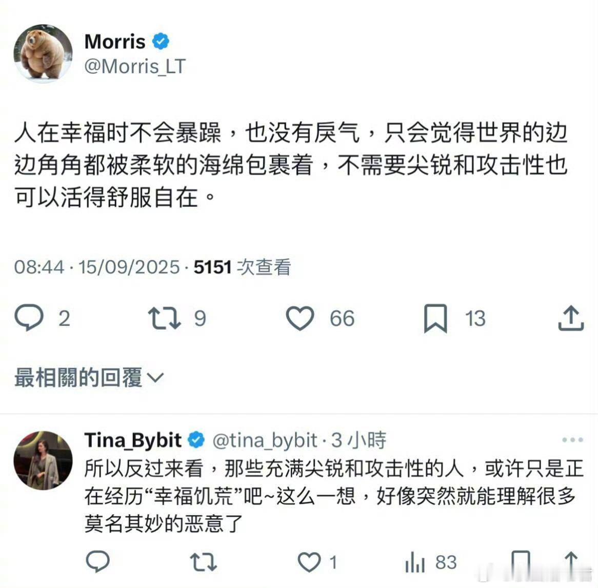 人在幸福时不会暴躁 ​ ​​​