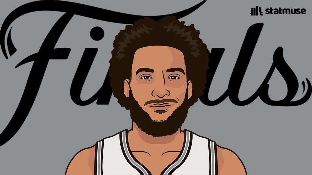 NBA 朱利安·尚帕涅是马刺队历史上首位在单赛季季后赛中达成以下成就的球员：50