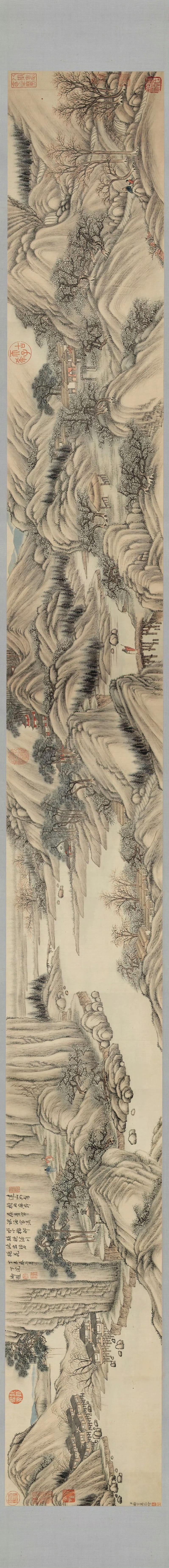 清励宗万探雪图卷。