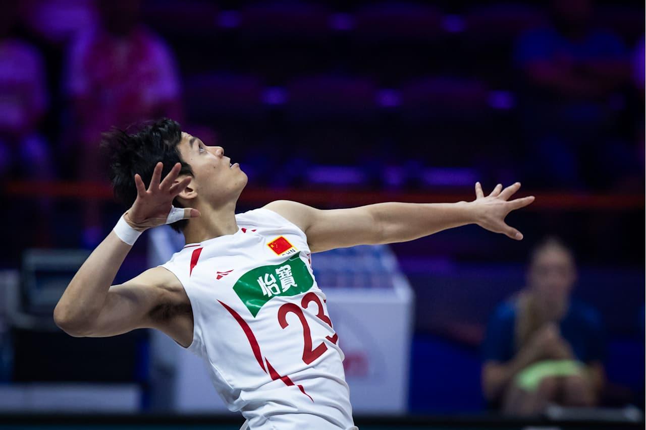 【中国男排1:3德国 四连败结束第二周】
波兰-格利维采，2026世界男排联赛第