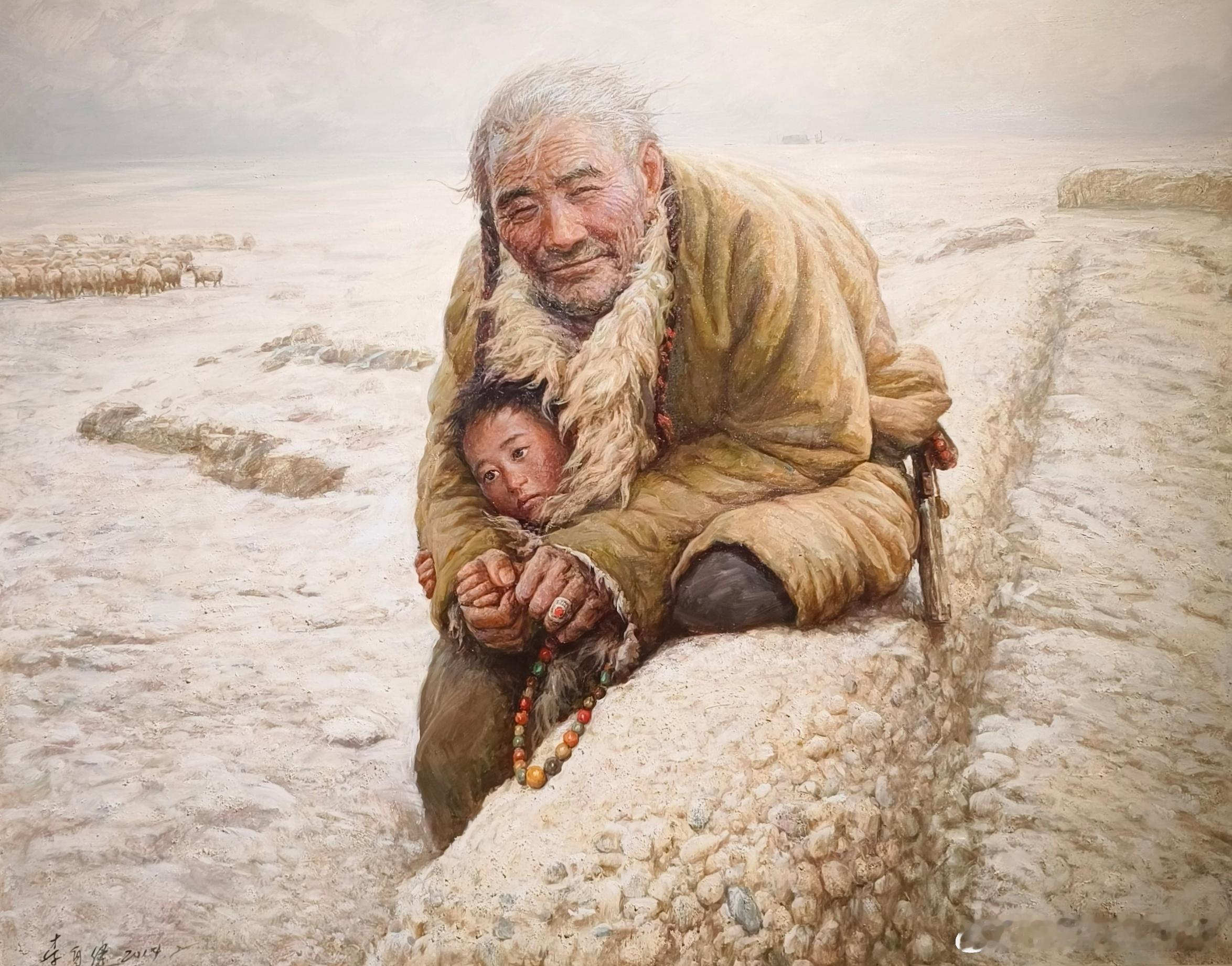 湖南长沙  李自健美术馆​《人性与爱》李自健油画 ​​​
