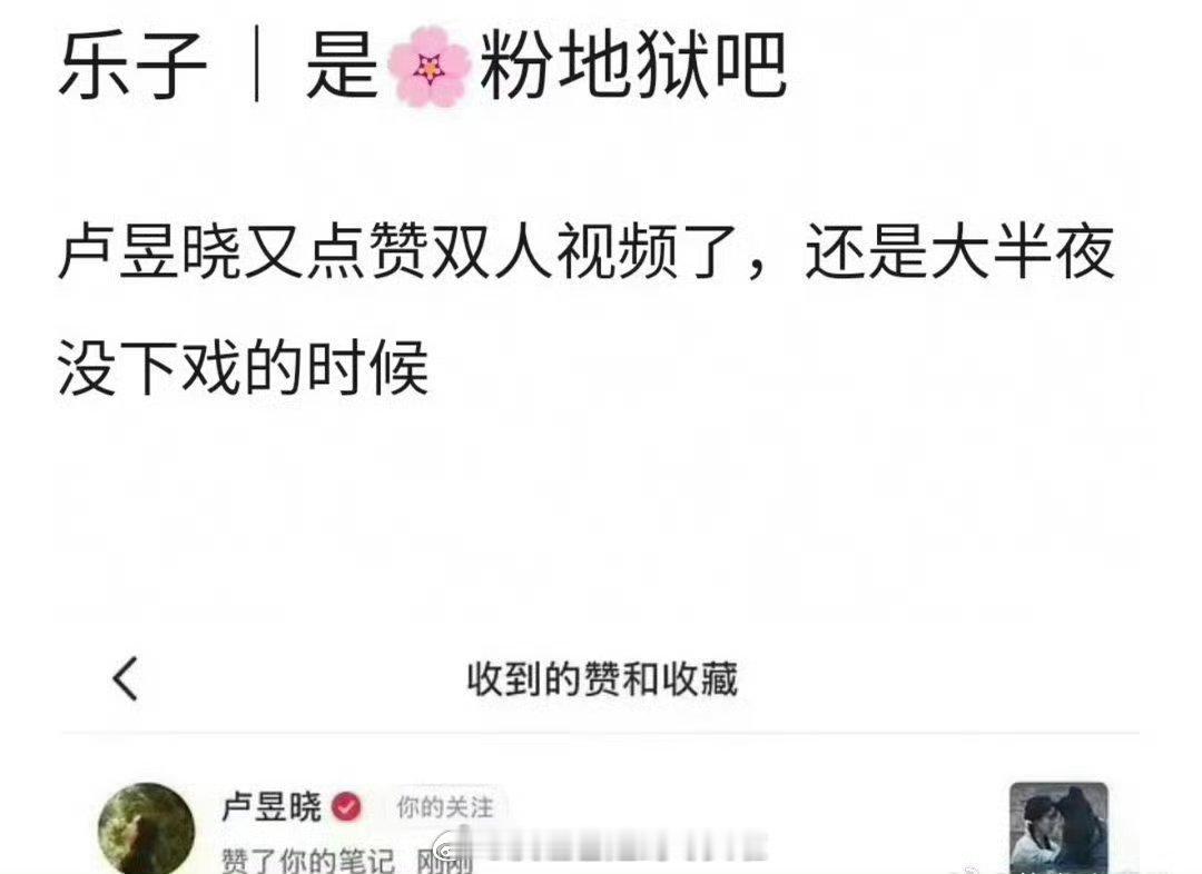 卢昱晓粉丝澄清她点赞的是单人tag的视频，不是专门去点和檀健次cp向视频🤔卢昱