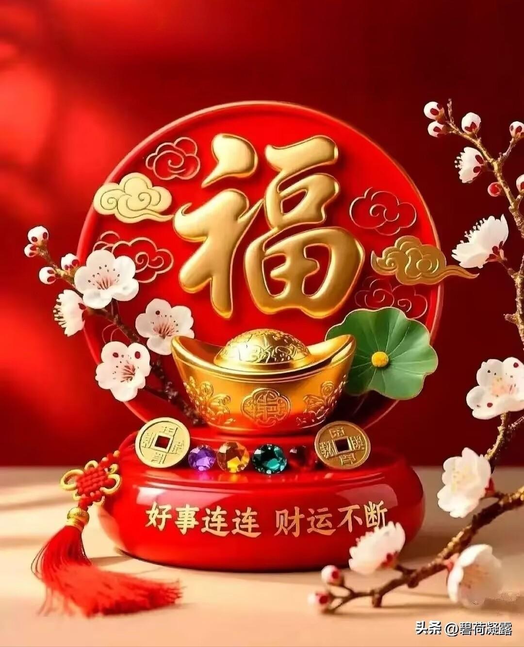 迎喜迎春迎富贵，诚邀下联
上联：迎喜迎春迎富贵，
下联：接财接福接平安。