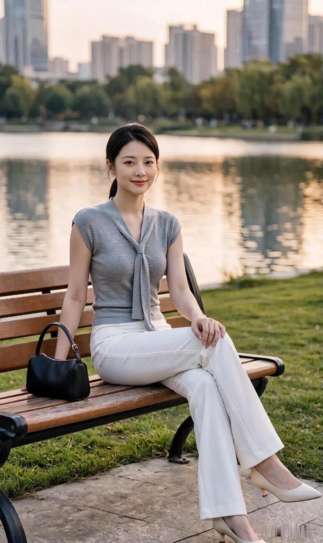 简约穿搭，静享城市一隅的温柔
美女穿搭照 气质小美女穿搭