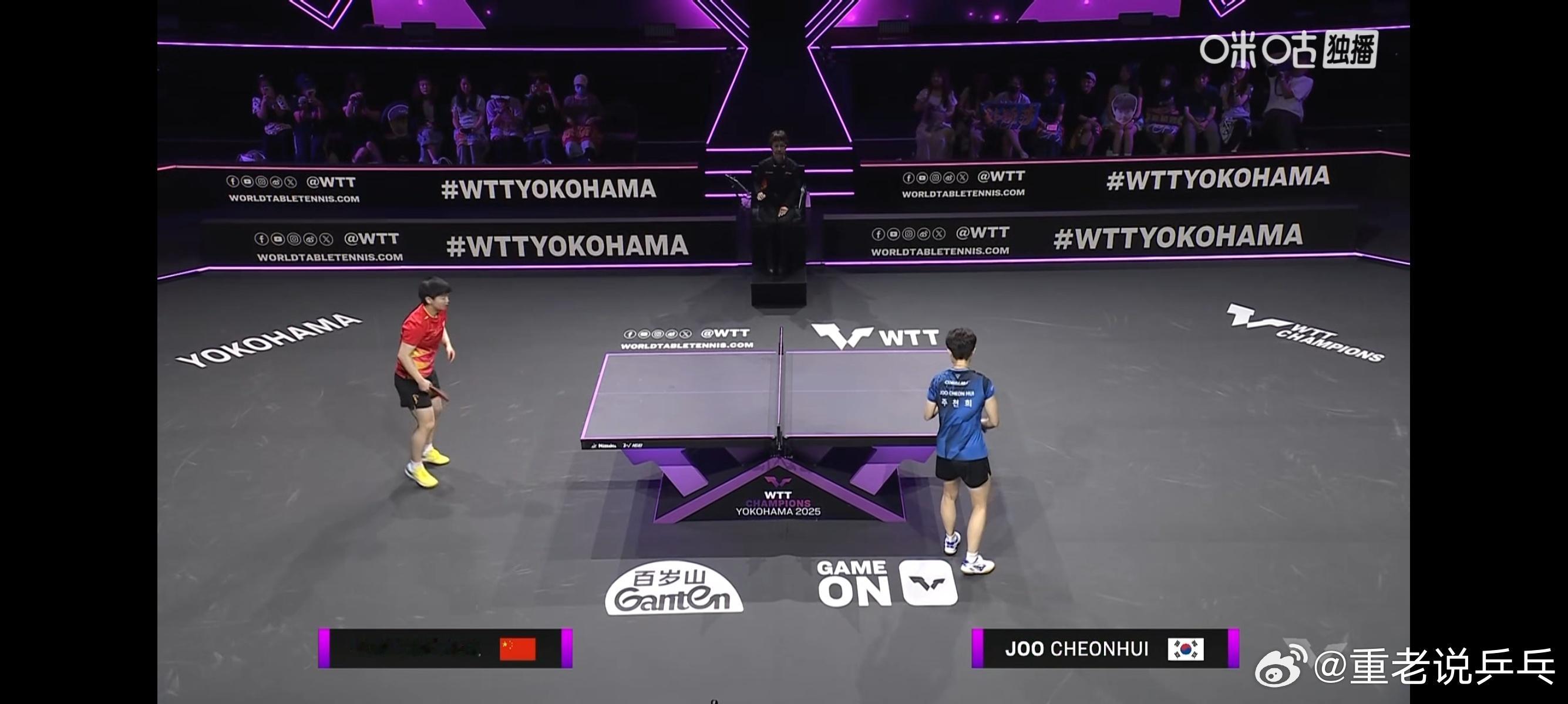 孙颖莎赛程 拖场一个半小时，终于打上了，现在当地时间22:30 wtt横滨冠军赛