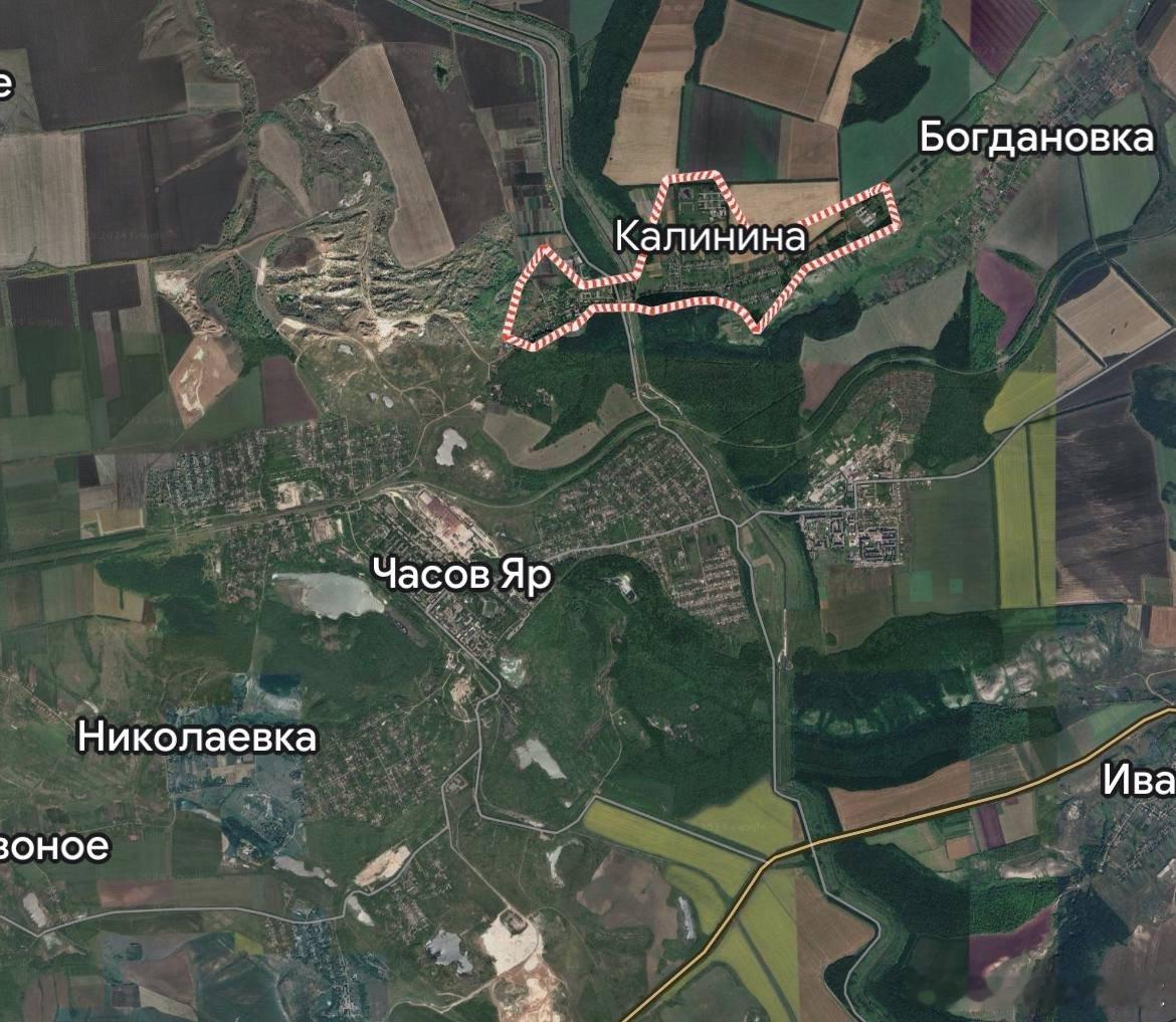 俄罗斯军队解放了查索夫亚尔以北的加里尼纳村。 ​​​