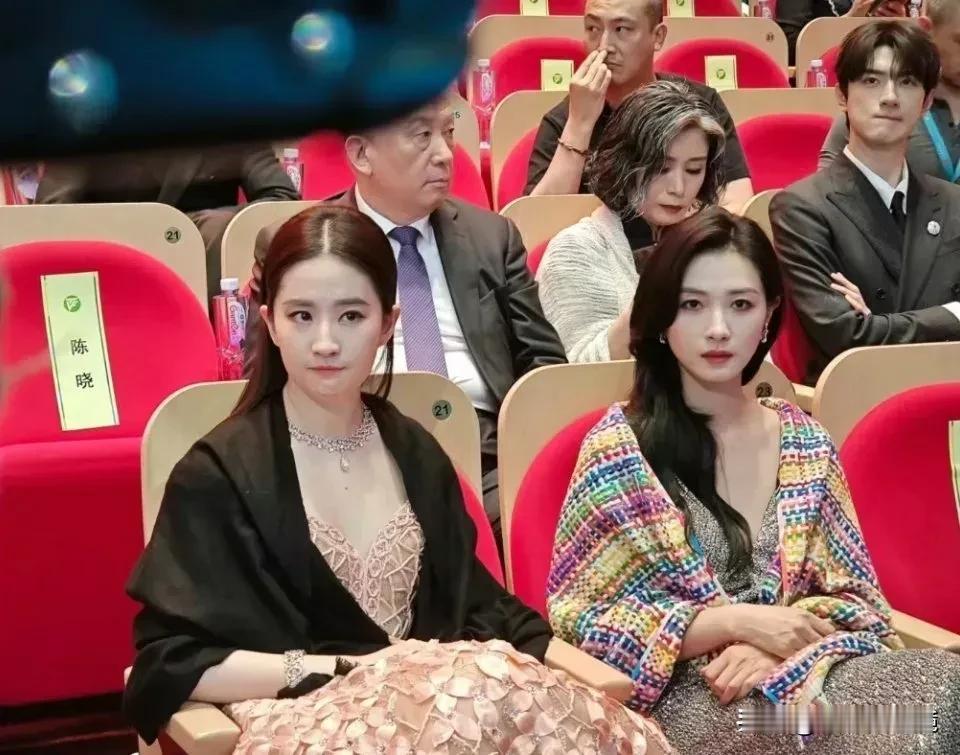《玫瑰的故事》中的两个女主角的合照，两个都长得漂亮，真的好有感觉啊！
刘亦菲还故