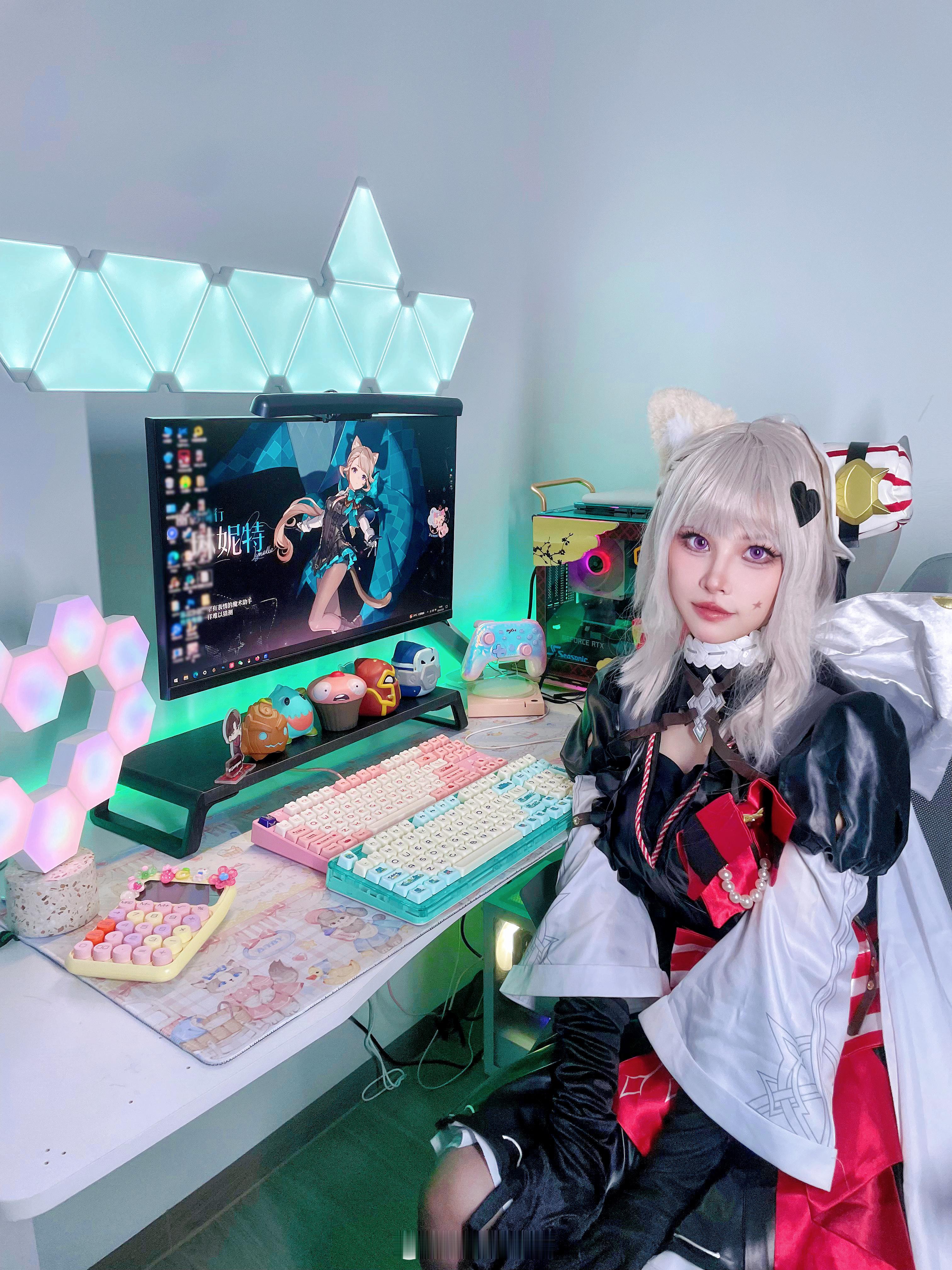 #原神[超话]#  新灯配新键帽💚 #原神4.8版本##cosplay# 键帽