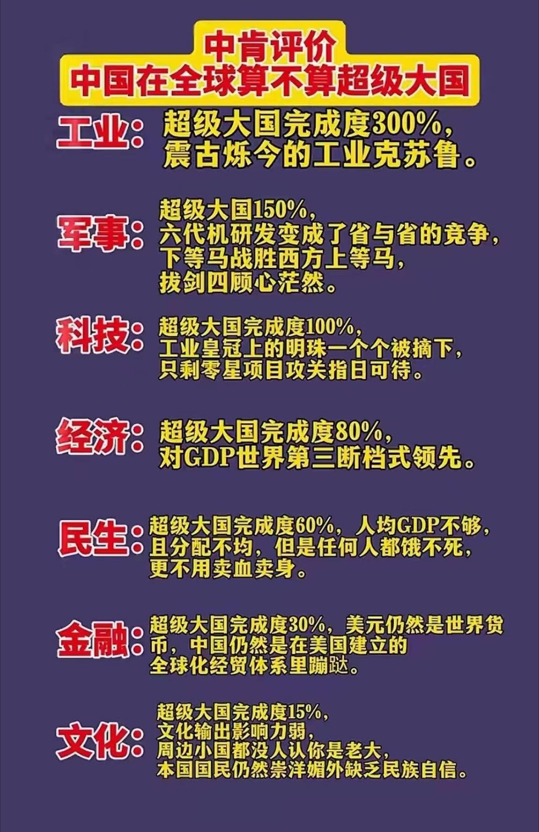 我觉得挺中肯 