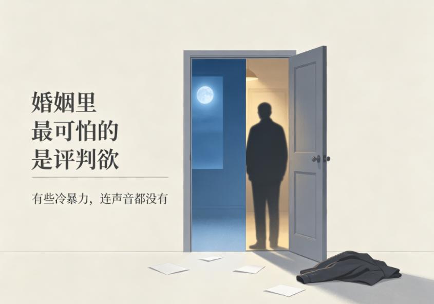 人过四十才懂，婚姻里最狠的冷暴力，叫“评判欲”
 年轻的时候总是觉得，在婚姻中最