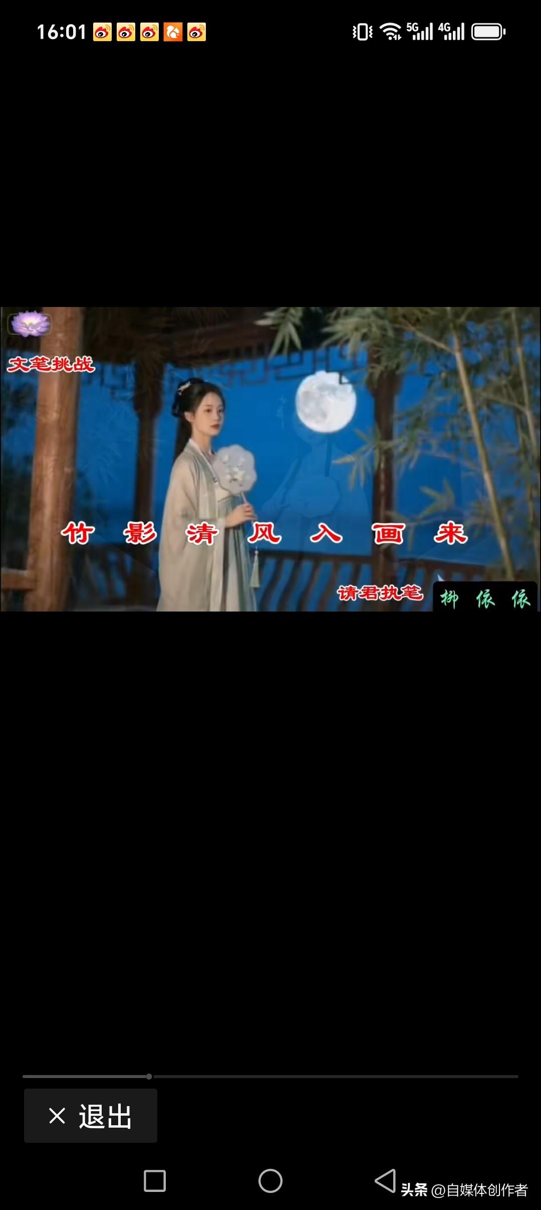 倩女明月映帘中
竹影清风入画来