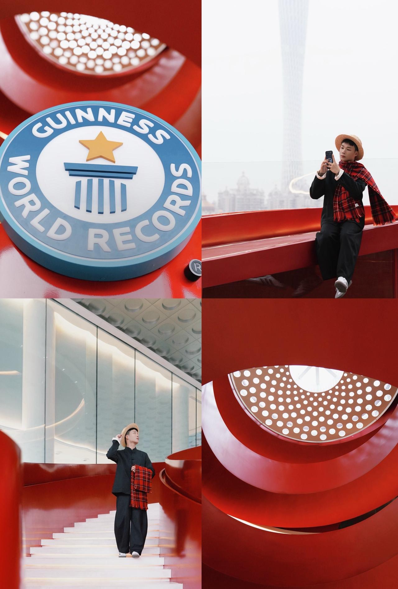 广州新春新地标·吉尼斯红梯🪜
📍广州 
广州新年解锁琶洲新晋地标，OneM当