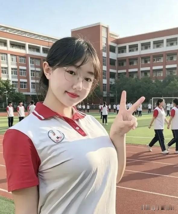 唉，人长得这么漂亮，可校服真丑了点！