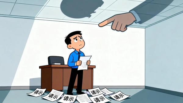 【基层事事都要向上请示？别让“程序空转”拖慢发展！】
 
“这事定不了，得请示上