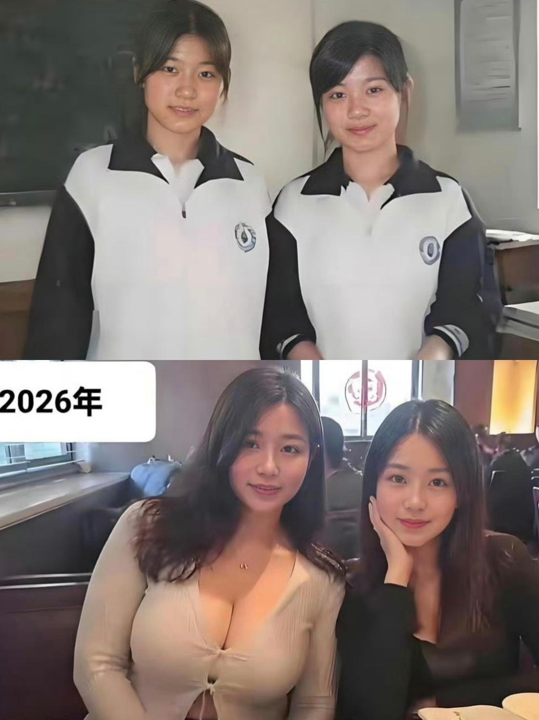 长大真好啊，变美变大了。时间让青涩褪去，让美丽开始绽放。长大后容貌变化