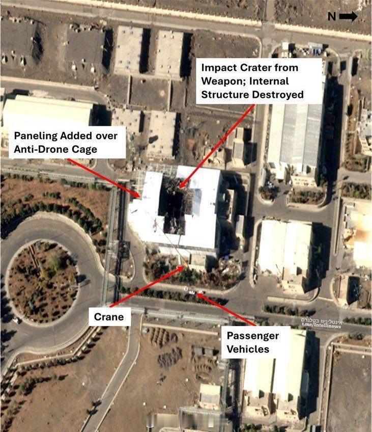 卫星图像显示，近期伊朗人在纳坦兹核设施的修复活动有所增加。 