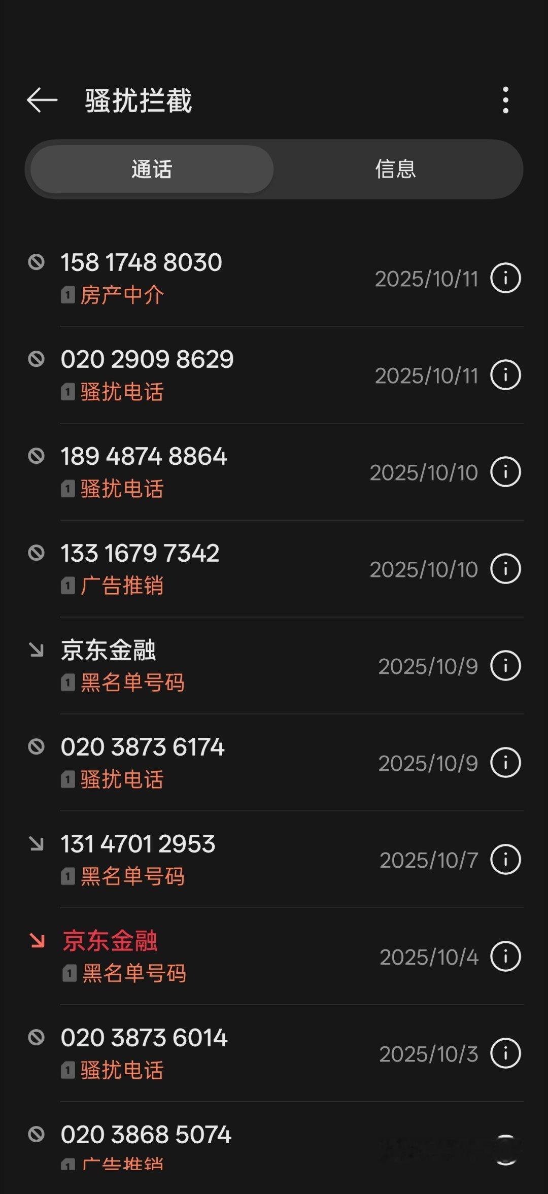为什么贷款骚扰电话变少了贷款电话，车辆保险电话，房产中介，信用卡分期电话，各大平