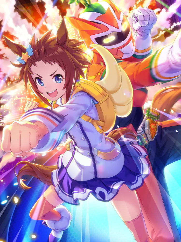 赛马娘  x 营养战士胡萝卜侠 合作视觉图&先行画面；（声优） 田中爱美  首次