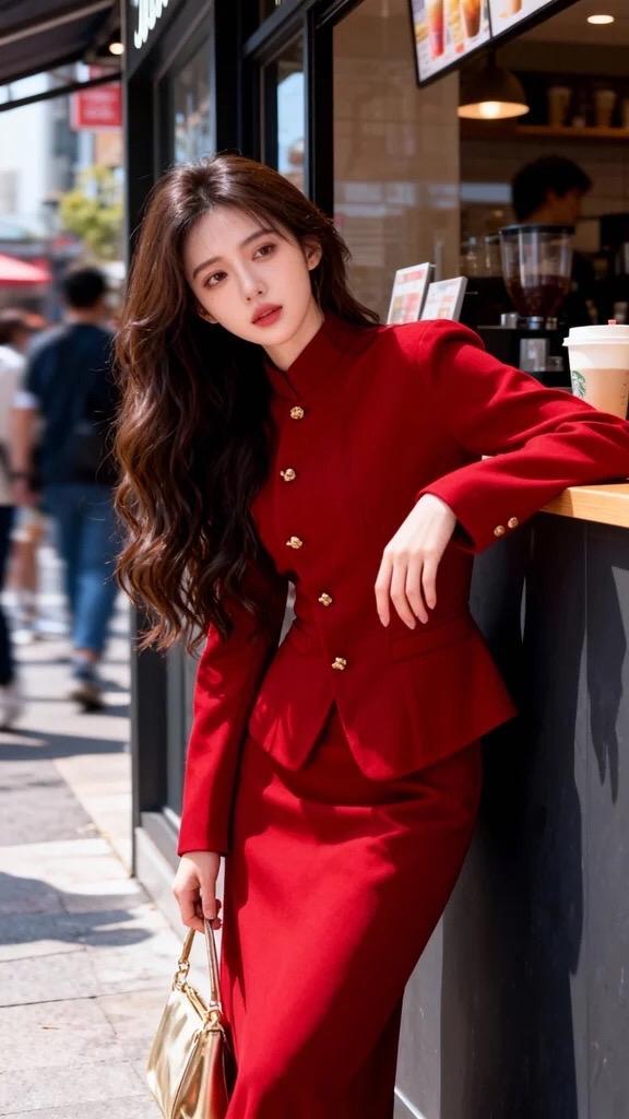 新年战袍国风 传统服饰 中式风穿搭 国风穿搭