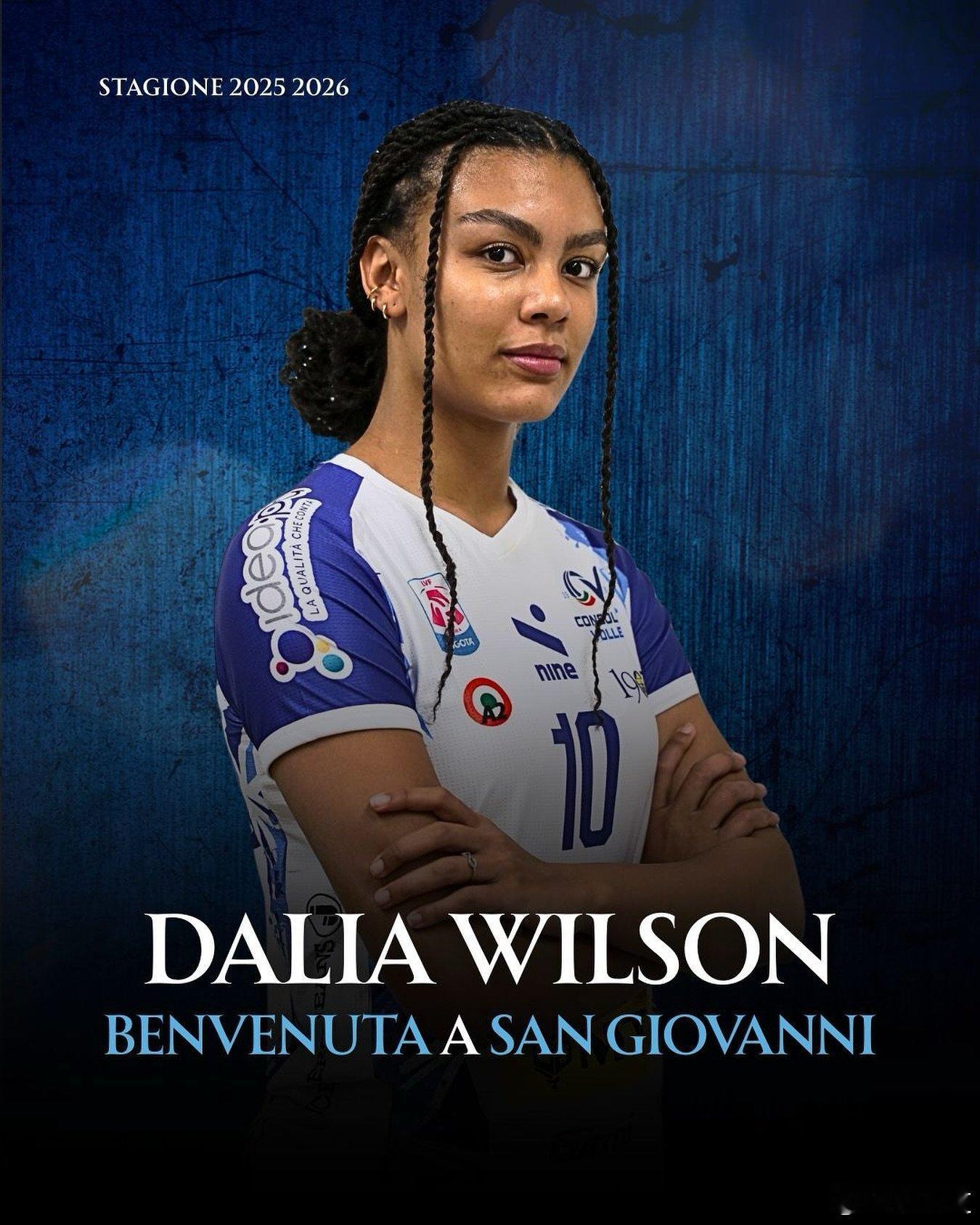 国际排坛动态庄宇珊雨刷效力的圣乔瓦尼又签了一位土耳其副攻达莉娅·威尔逊，2004