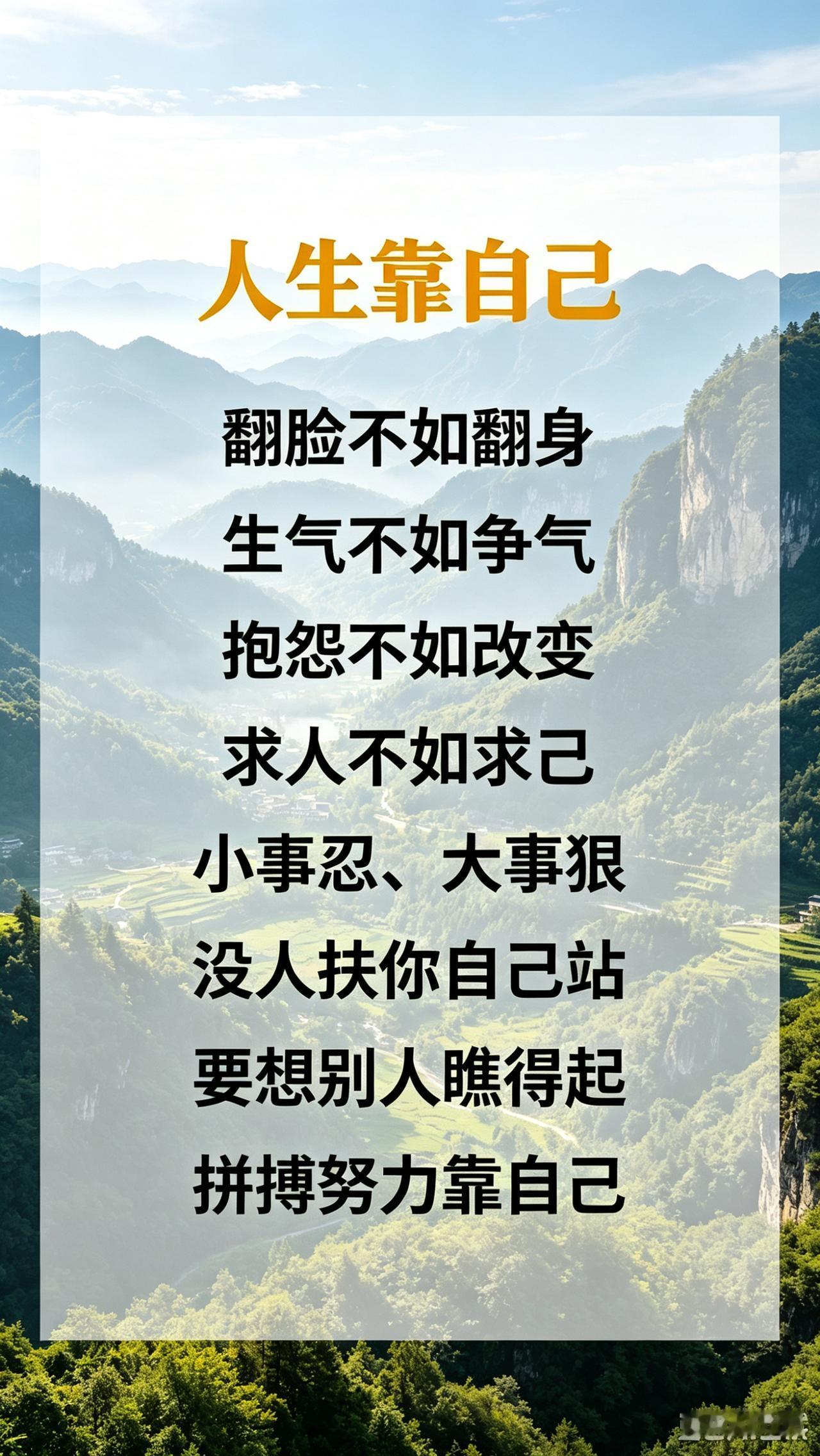 人生靠自己，翻脸不如翻身，生气不如争气！财富和健康,你追求哪个?