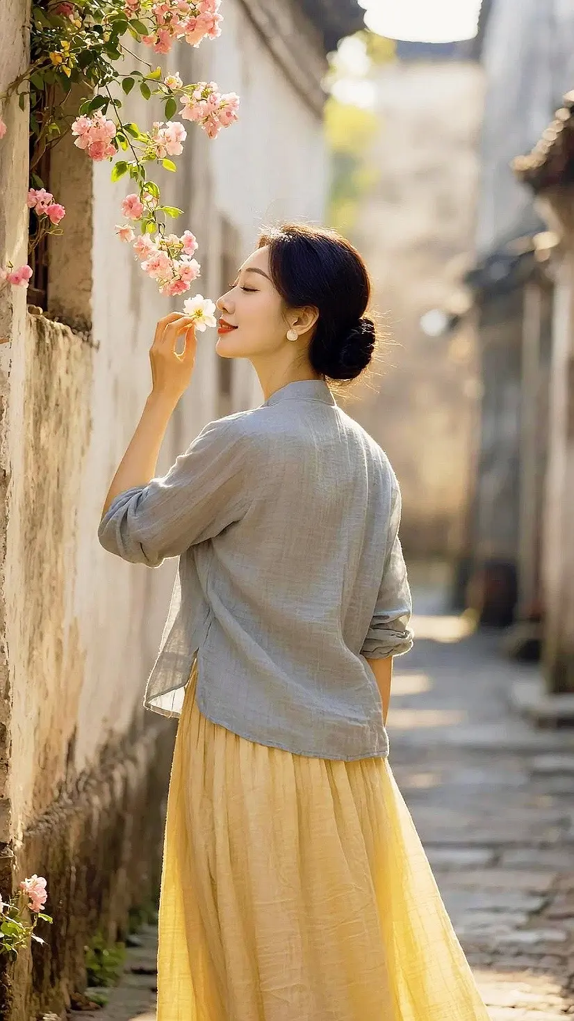 AI古巷闻花照 ai创作 广告分成玩法达人伙伴计划