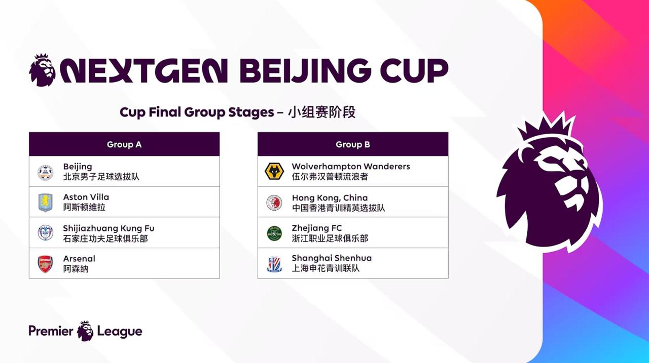 “2026英超青年杯”昨天于英超联赛总部正式举行抽签仪式。其中，阿森纳U15与阿