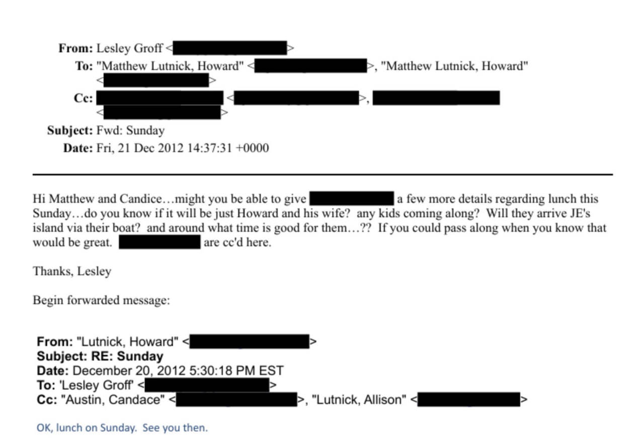 美国司法部最新公布的爱泼斯坦文件中文件记录显示，现任特朗普美国商务部长的霍华德·