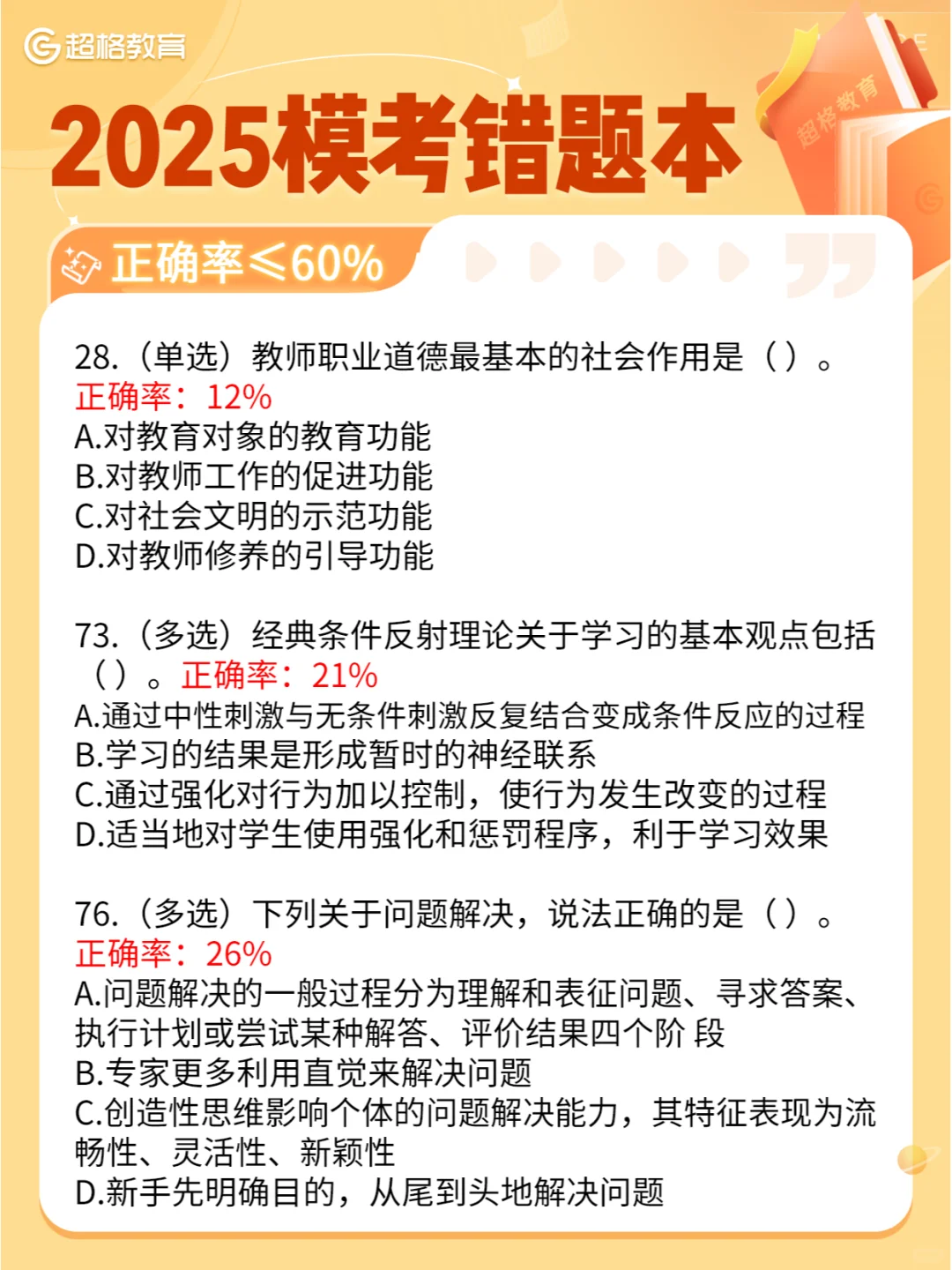 CG错题本 ❗ 建议所有2025考编人都刷一遍