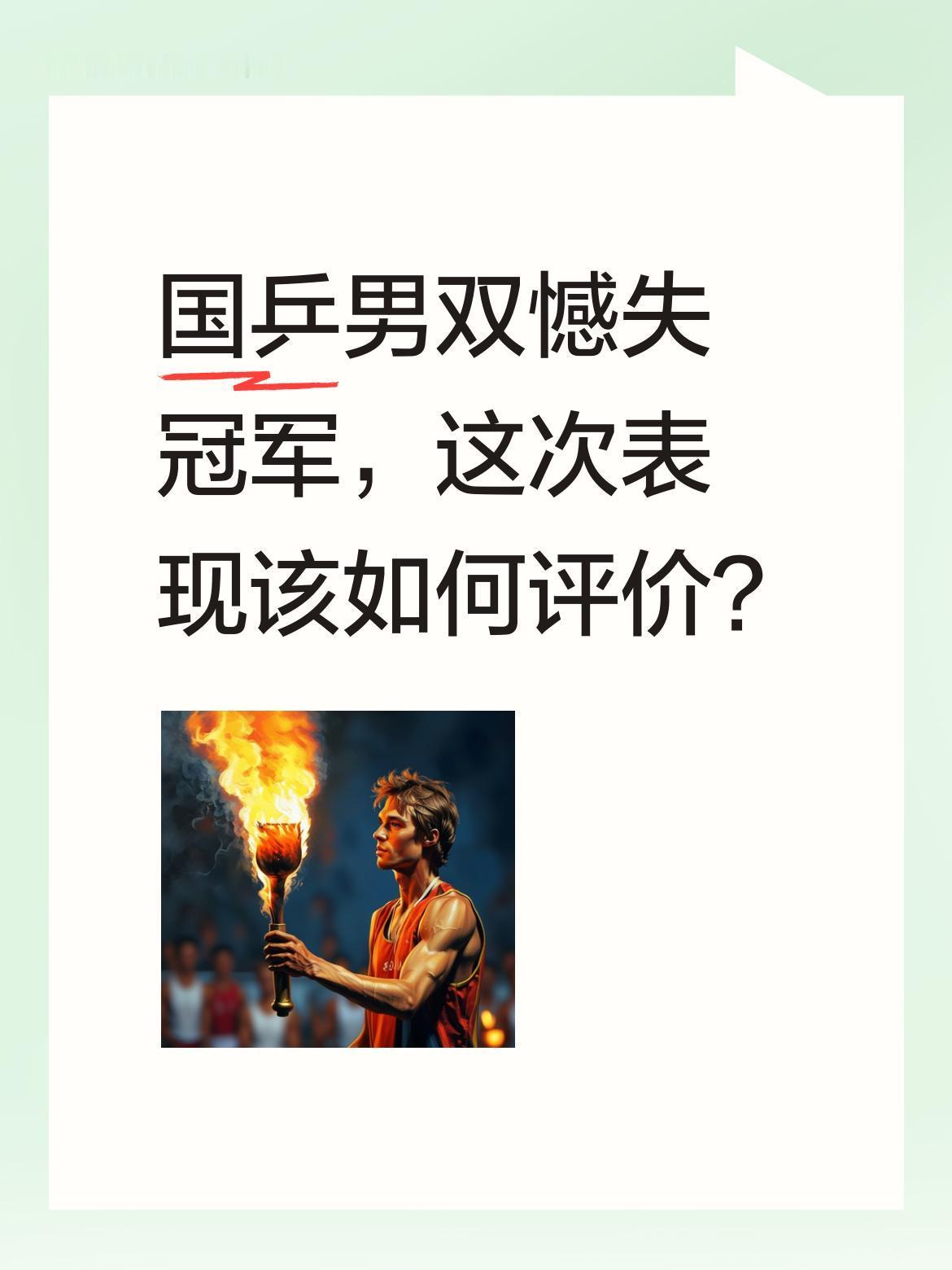 国乒男双憾失冠军，这次表现该如何评价？
21日凌晨，温瑞博/黄友政在男双决赛中以