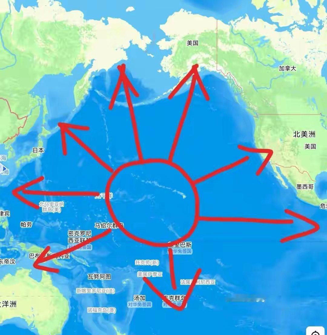 当你把近期地震的地方都找出来，你会发现什么秘密？红色圆圈里有什么？ 
