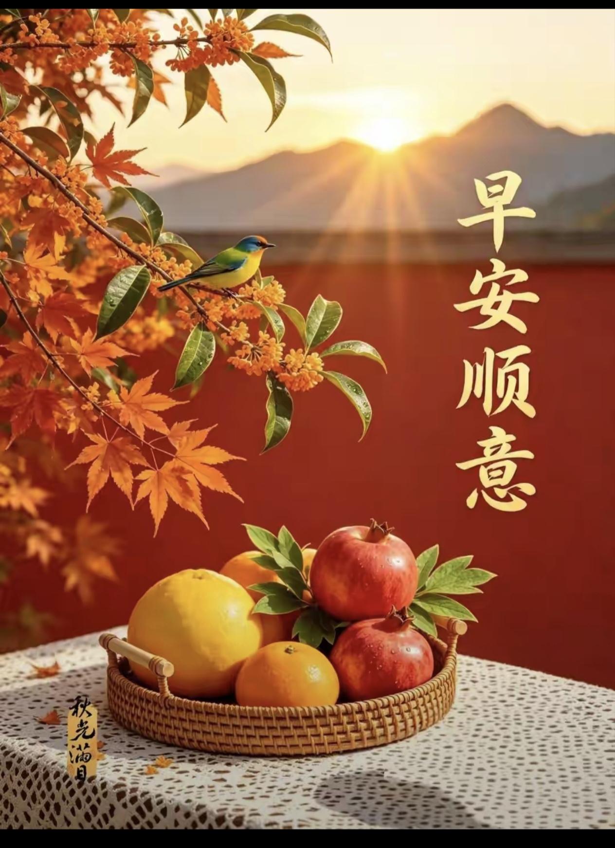 10月5日周一早上好，推开窗就撞见裹着桂香的秋风，连风里都带着刚降温后的清润感。