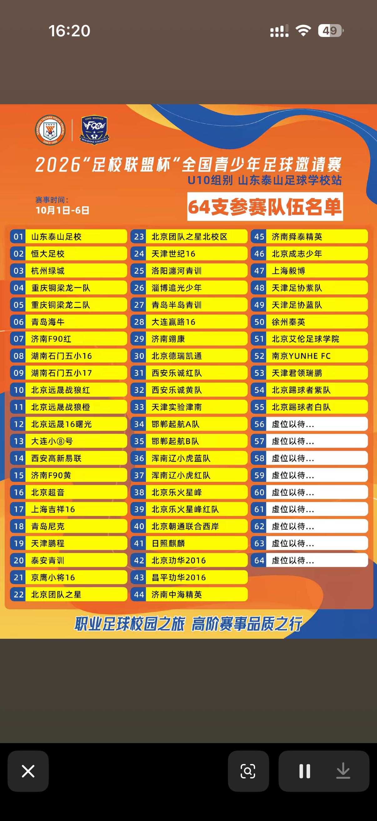 10月的足校联盟杯U10组，好戏连台。

山顶泰山、恒大足校、浙江绿城等传统顶尖
