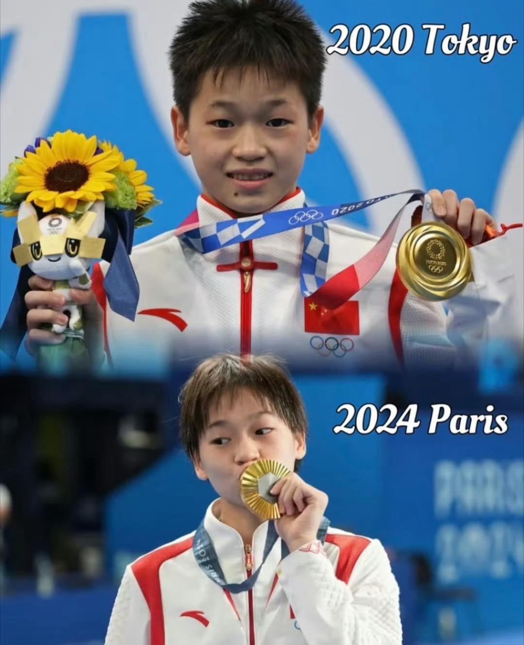 全红婵14岁和18岁对比照我们看着的小姑娘已经悄无声息的长成大姑娘了！ ​​​