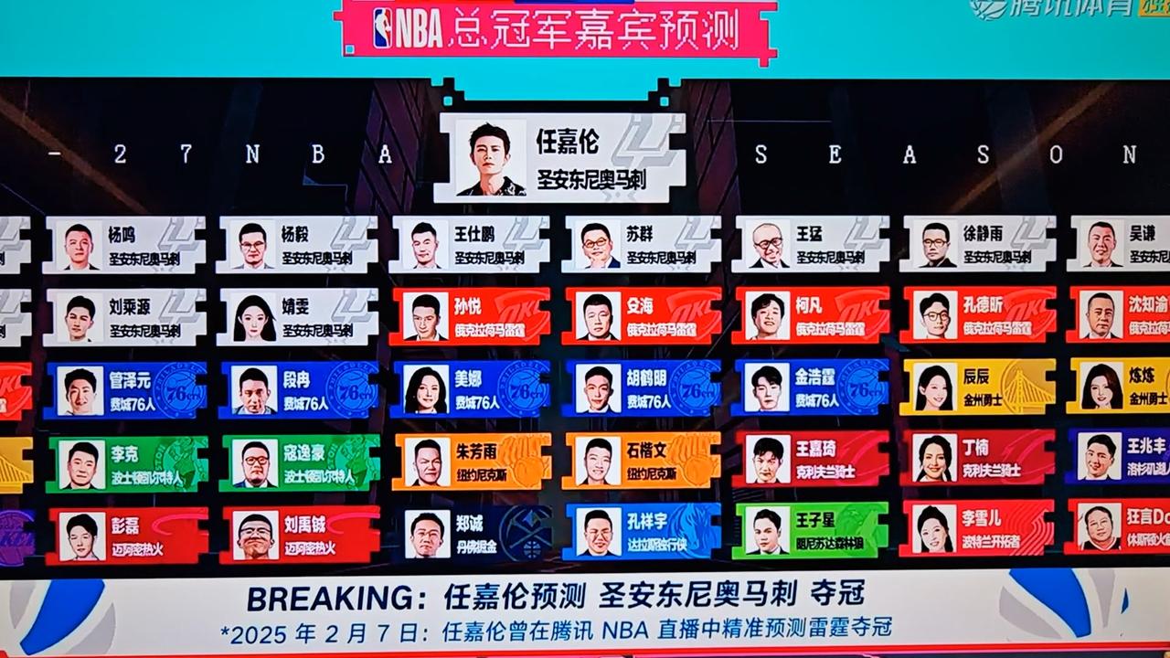 BREAKING: 任嘉伦预测圣安东尼奥马刺夺冠
任嘉伦 任嘉伦腾讯体育NBA代