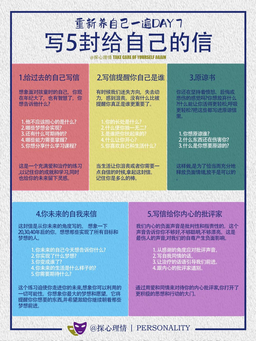 写5封给自己的信，一份滋养自我的力量