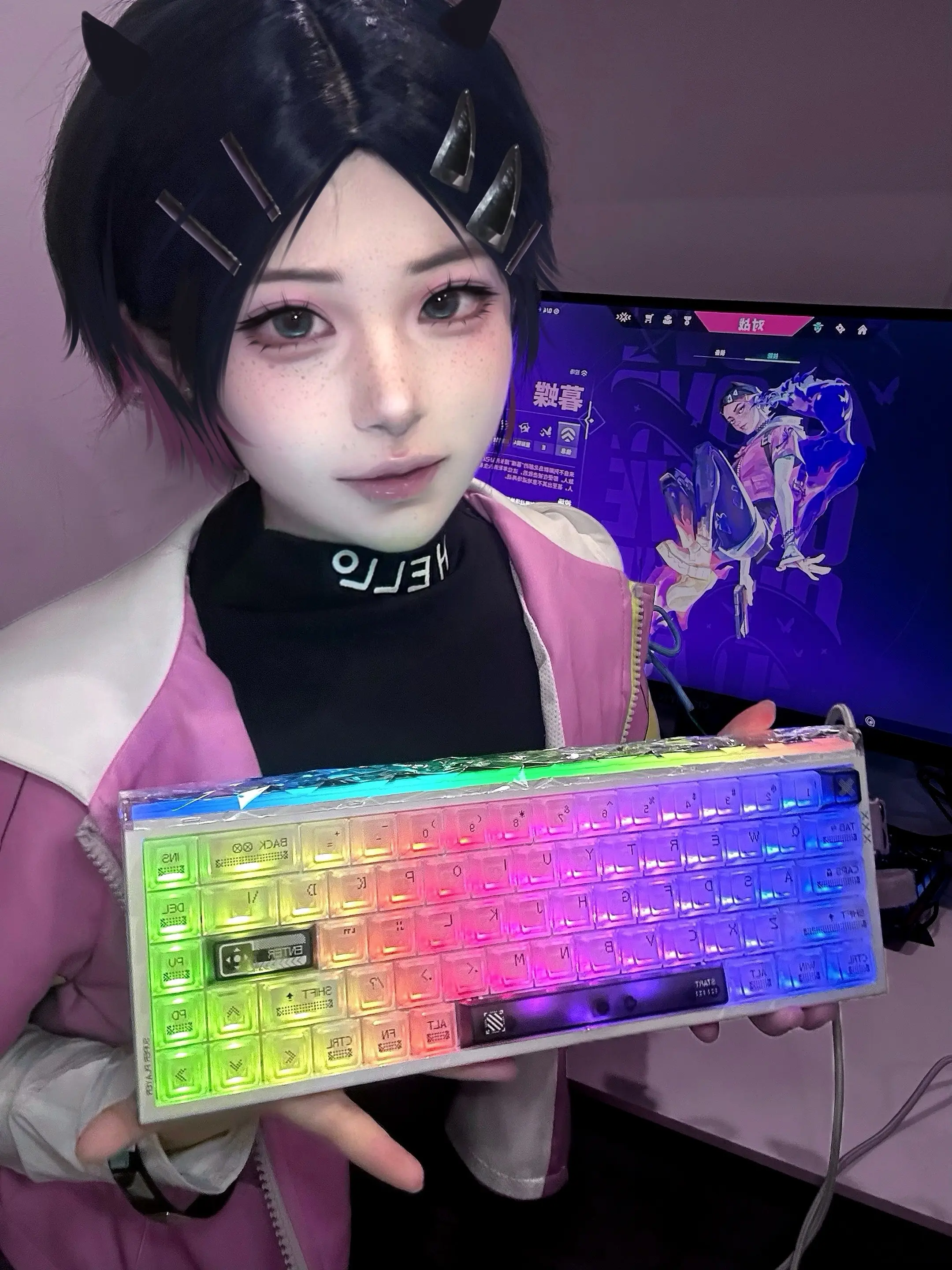 非常萌的彩虹石头⌨️。