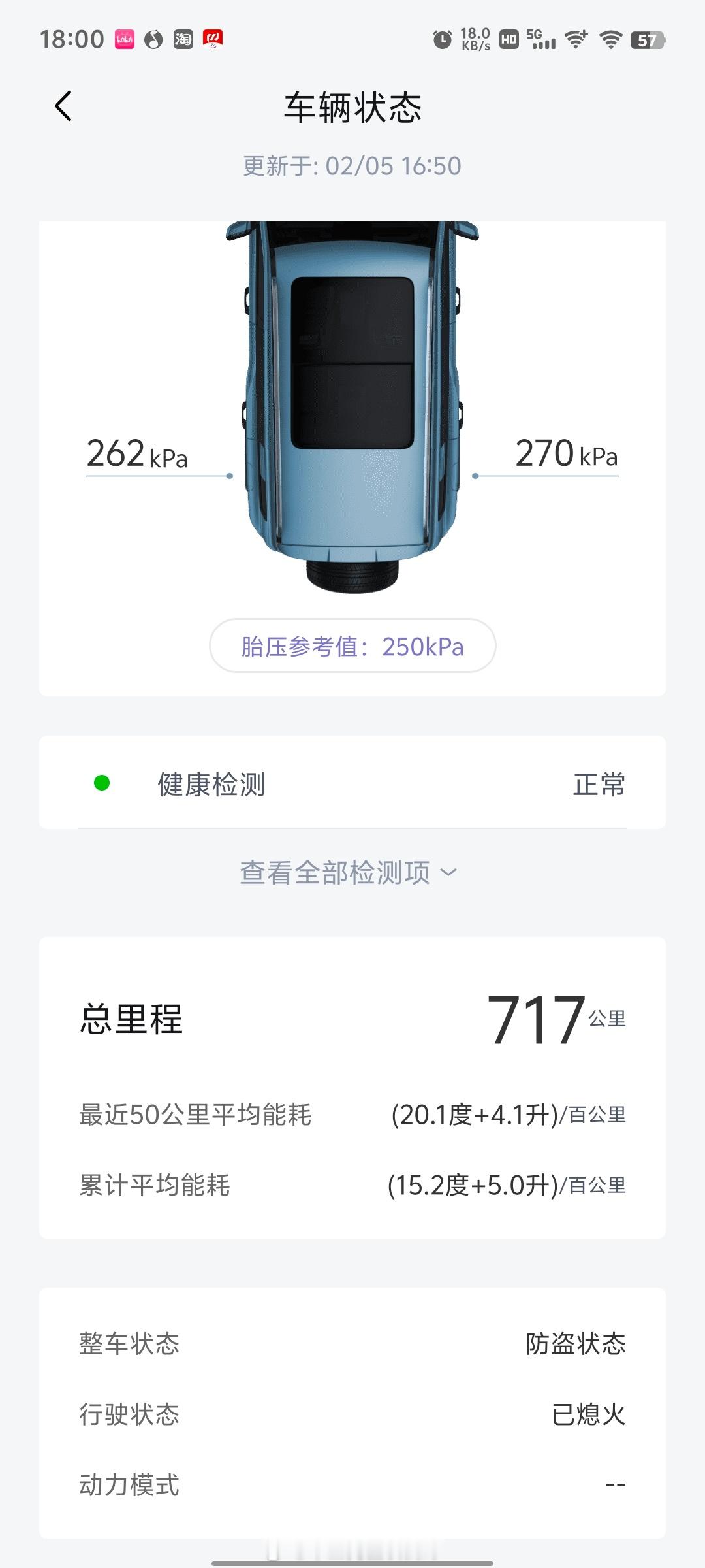 最近一直用HEV模式开豹5，高SOC状态下智能保电模式，城市上班通勤路况，油耗4