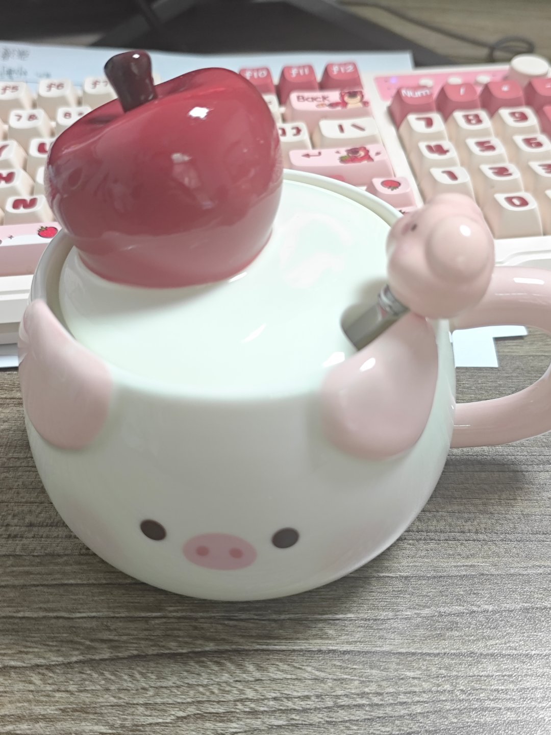 谢谢送的猪陪我上班