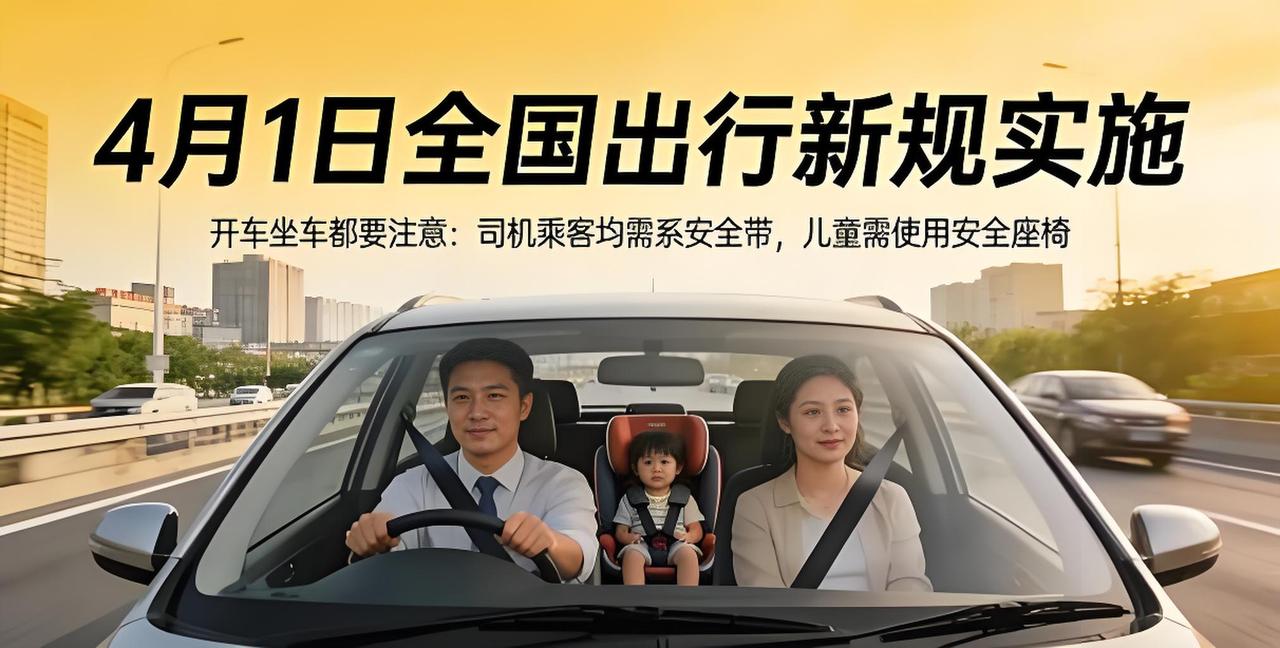 4月1日起后排不系安全带怎么罚？用大白话说清楚！
4月1日起，全国统一严格执法后