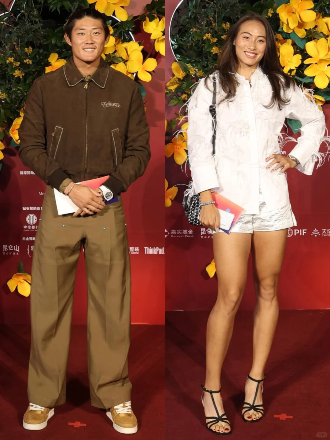 张之臻亮相中网晚宴✨奢牌上身依旧松弛