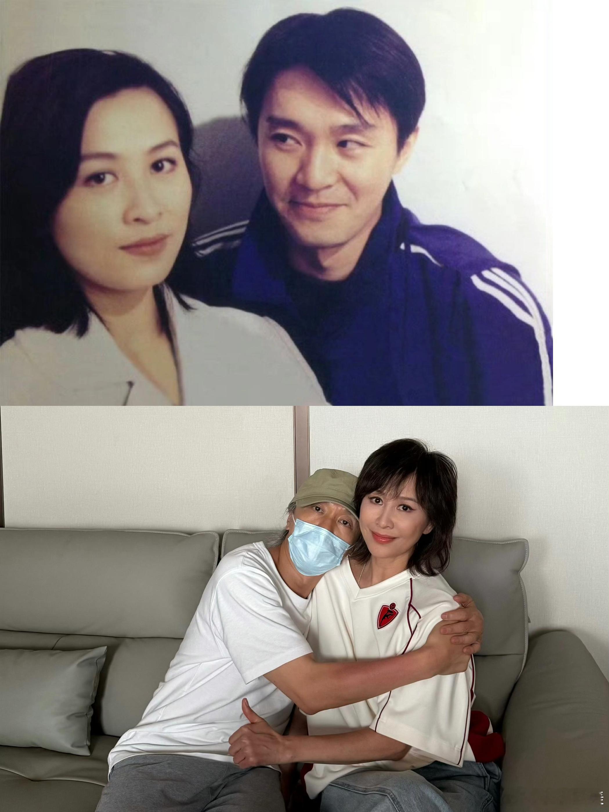 周星驰刘嘉玲跨越30年的拥抱只有刘嘉玲还在喊周星驰星仔也就刘嘉玲还会叫他星仔，一