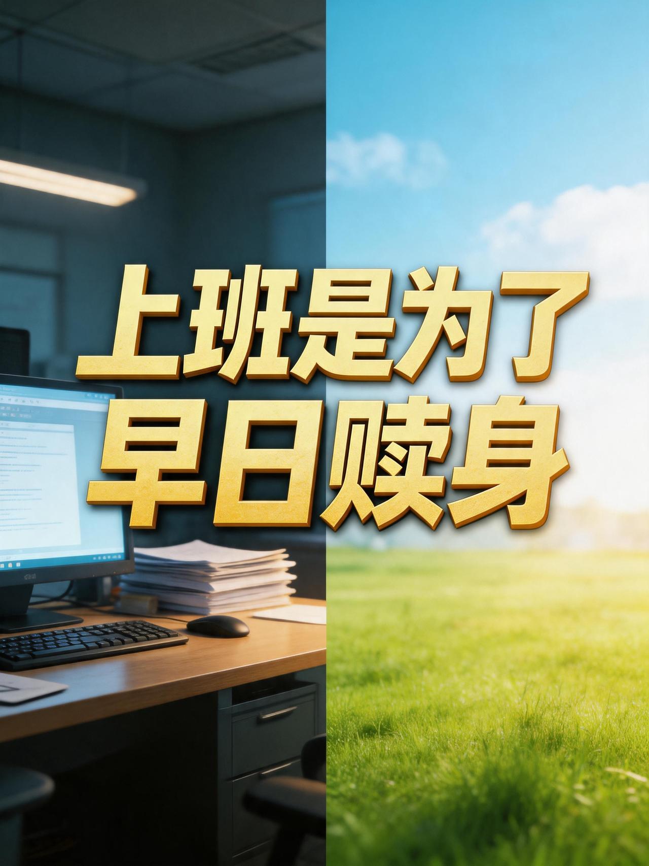 一定要用最小的心力去上班。真的，别搞反了——你来这儿是为了早日赎身，不是来争当头