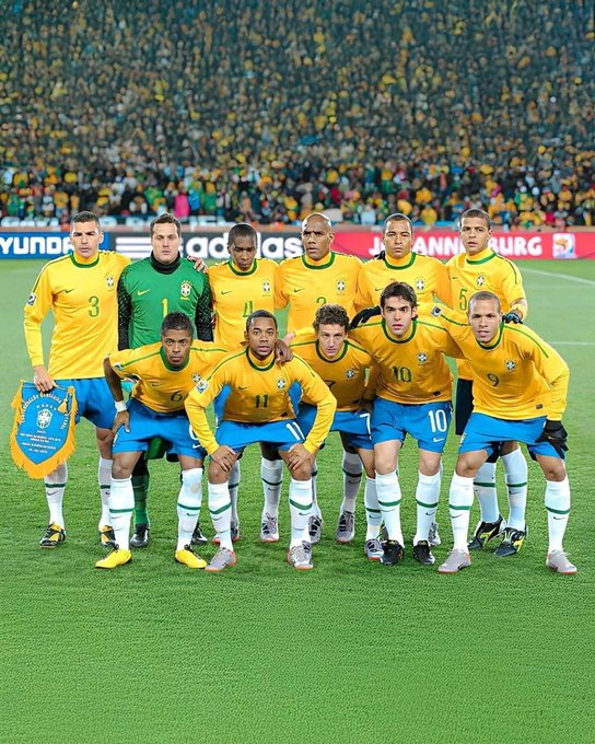 只有真正的足球狂热爱好者才能认出巴西队首发十一人的全部身份。 