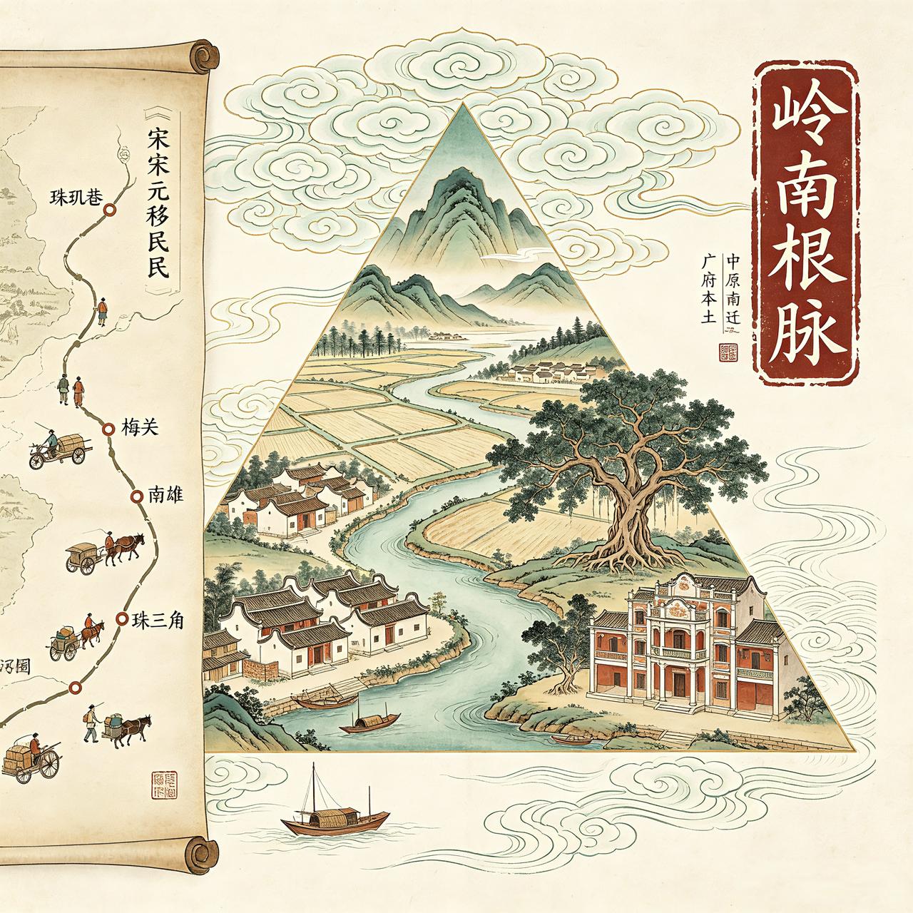 珠三角广府地区，原生的本地土著，其“根”，实是在岭南！而不是在于，宋朝珠玑巷移民